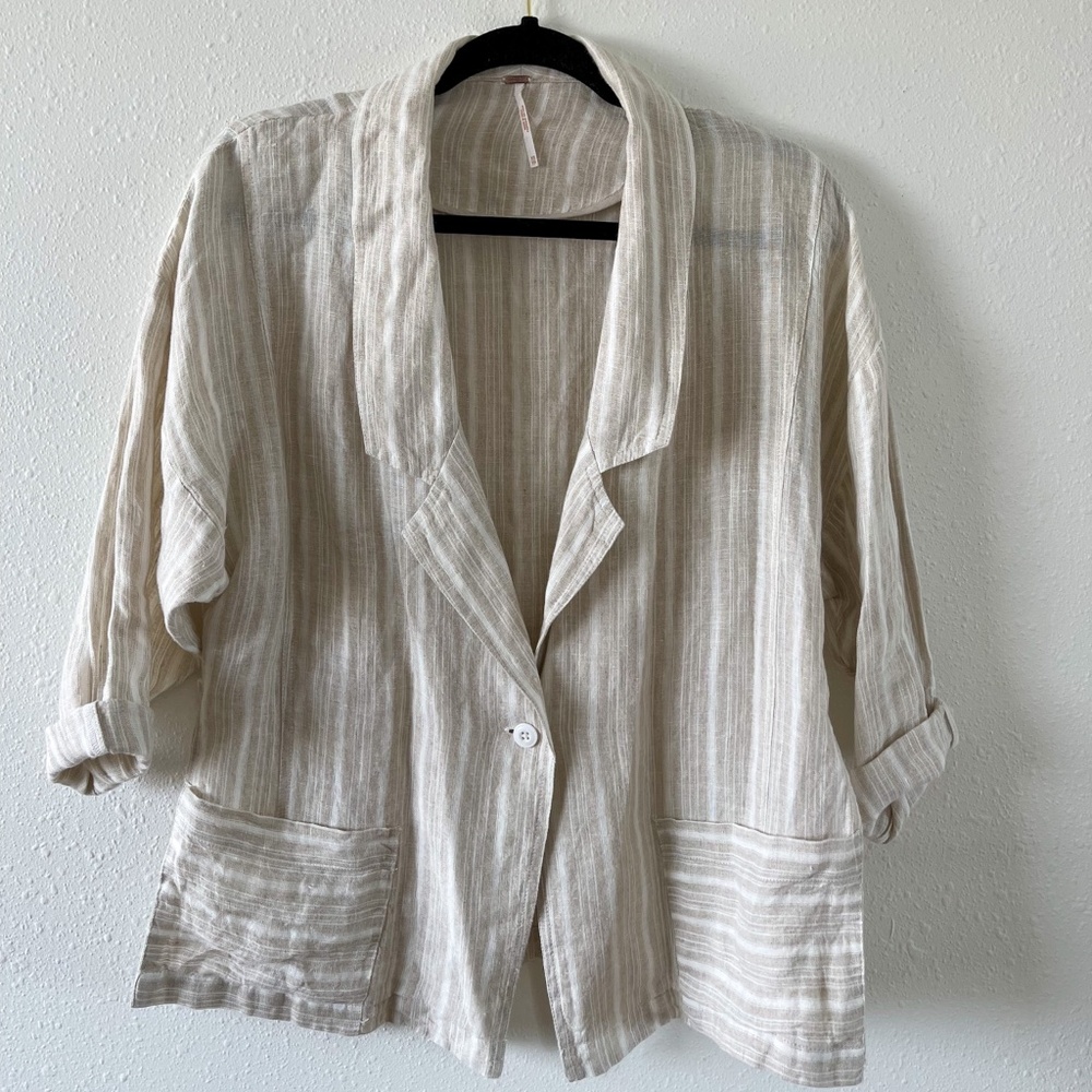 Free People Linen Blazer- x-small